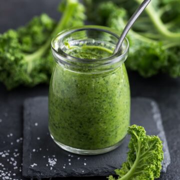 vegan basil kale recipe