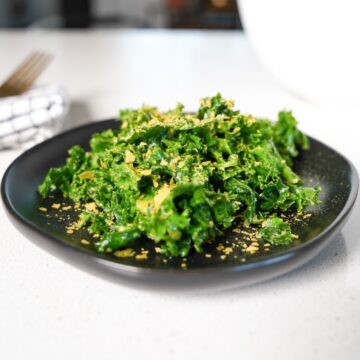 vegan kale salad recipe with lemon vinaigrette dressing